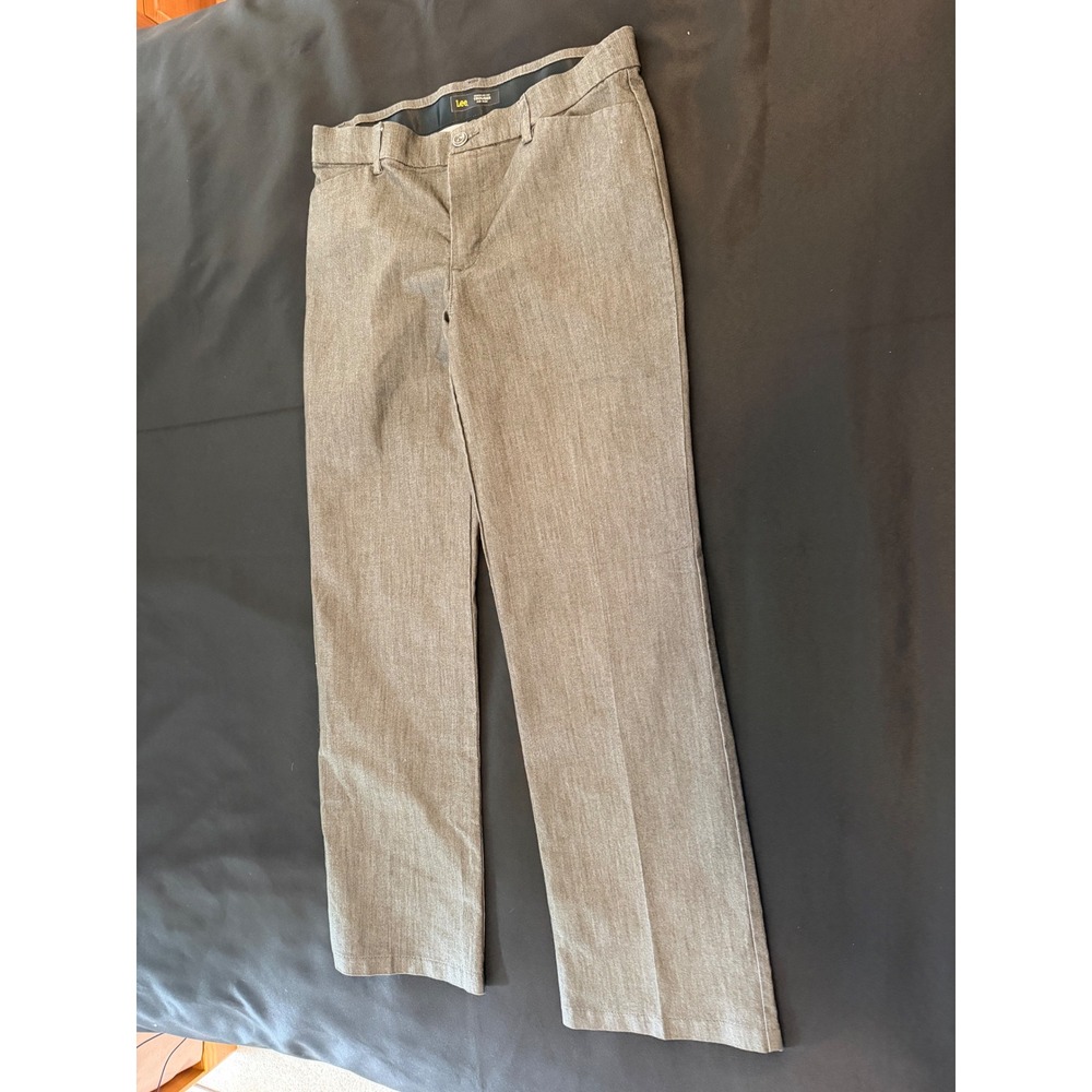 Lee Regular Fit Trouser Mid Rise Gray Flex Motion Pants 5905